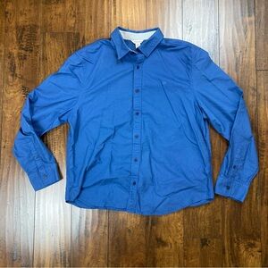 CALVIN KLEIN Men’s Button-Down Shirt Long Sleeve Blue SIZE EXTRA LARGE
